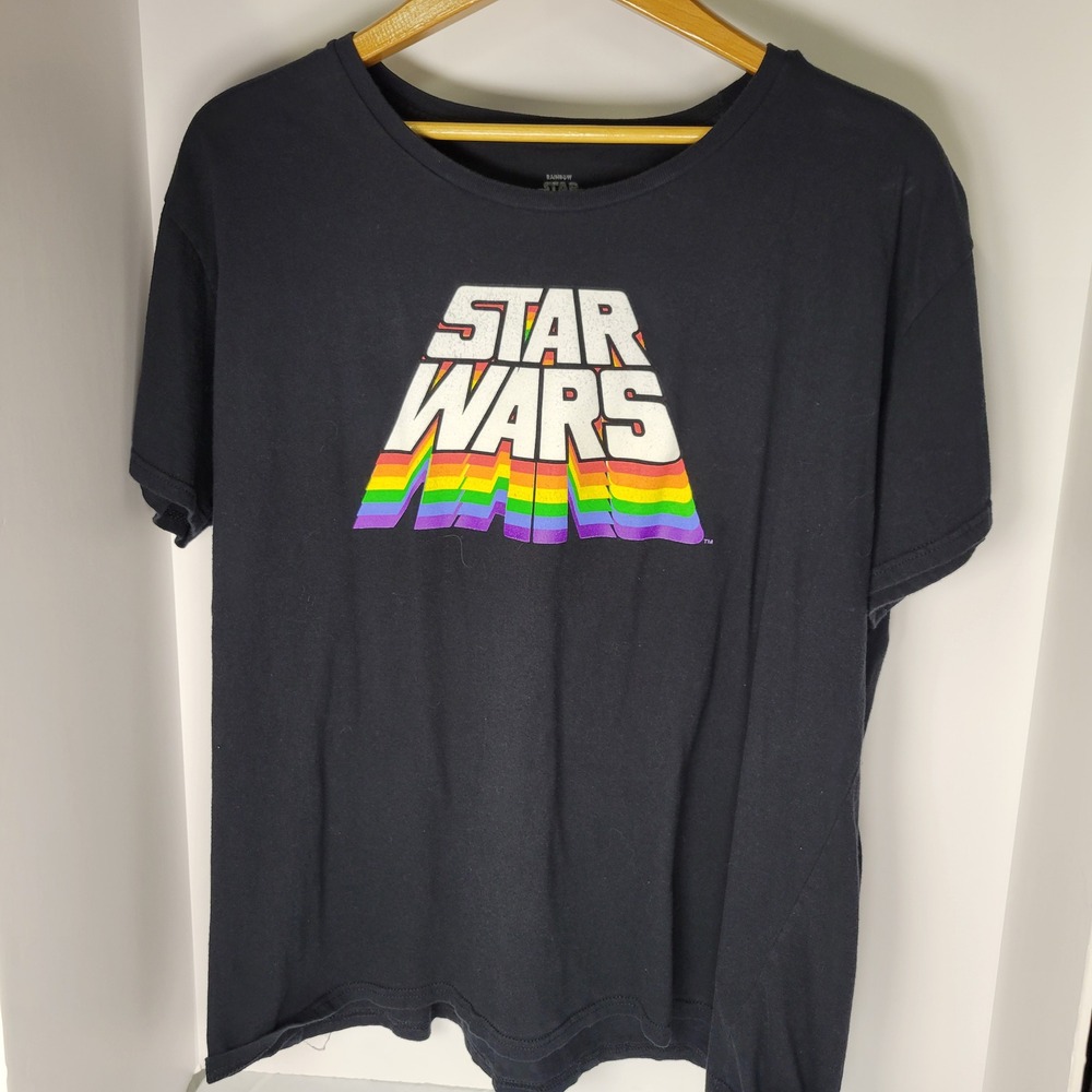 Star Wars Rainbow Collection Pride Month 2021 Graphic T-Shirt Black XXL